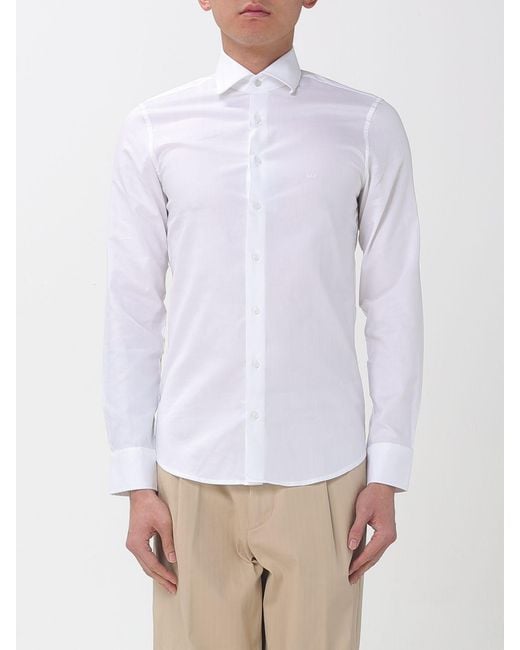 Michael Kors White Classic Stretch Cotton Shirt for men