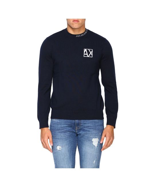Armani Exchange Blue Men's Sweater for men