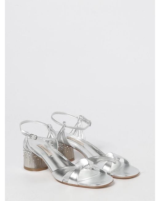 Casadei White Heeled Sandals