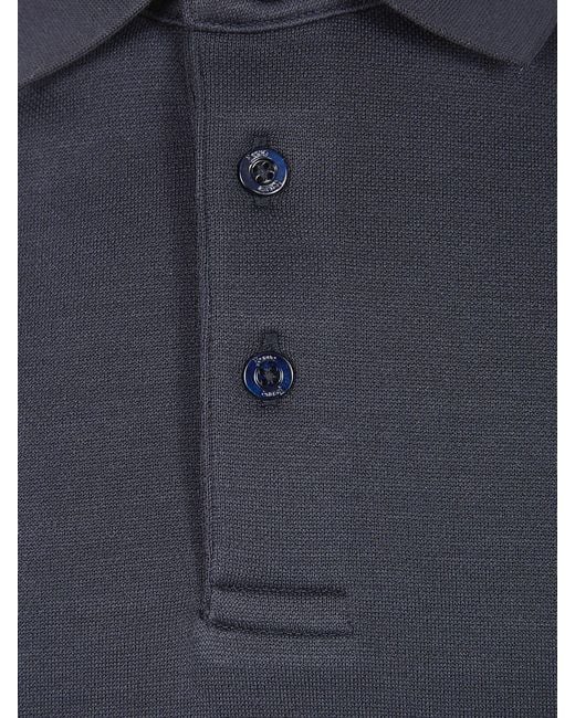 Herno Blue Short-Sleeve Polo Shirt for men