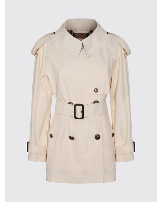 Burberry Natural Double-Breasted Trench Coat