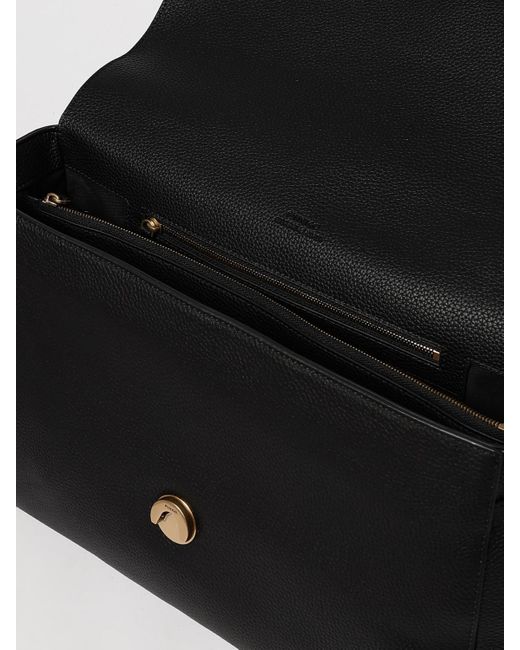 Pinko Black Love One Extra Slouchy Grained Leather Bag