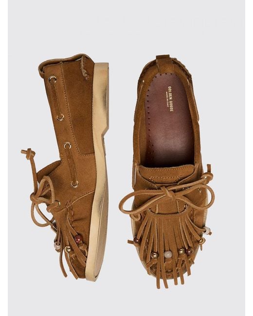 Golden Goose Deluxe Brand Brown Fringed Suede Loafers