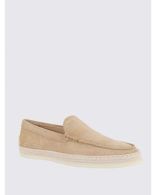 Tod's Natural Suede Leather Loafers for men