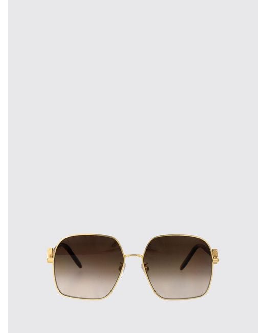 Fendi White Oversized Square Ff Monogram Metal Sunglasses