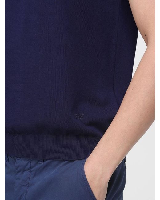 Fay Blue Cotton Polo Shirt for men