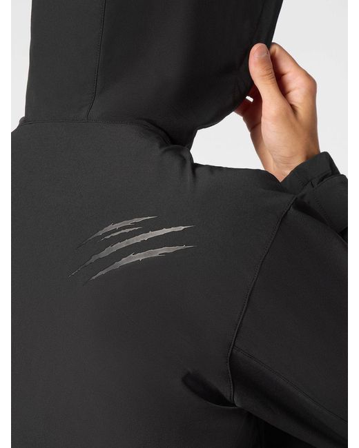 Philipp Plein Black Nylon Anorak Windbreaker With Hood And Flap Pocket for men