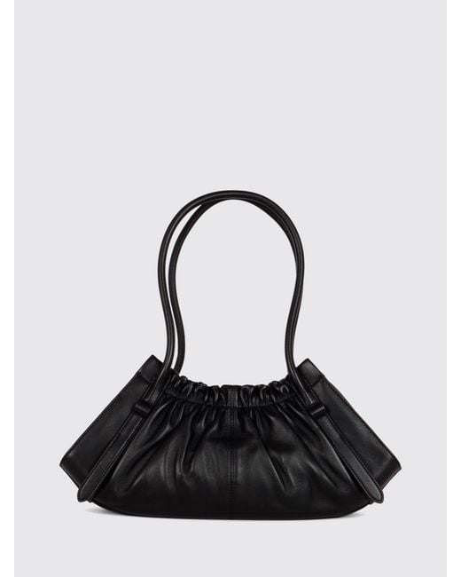 Marc Jacobs Black The Cristina Leather Shoulder Bag With Double Handle And Padlock