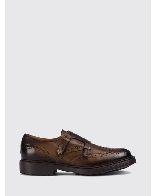 Doucal's White Smooth Calfskin Double Monk Strap Shoes With Rubber Sole for men
