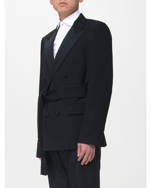 Valentino Blue Virgin Wool Double-Breasted Blazer for men