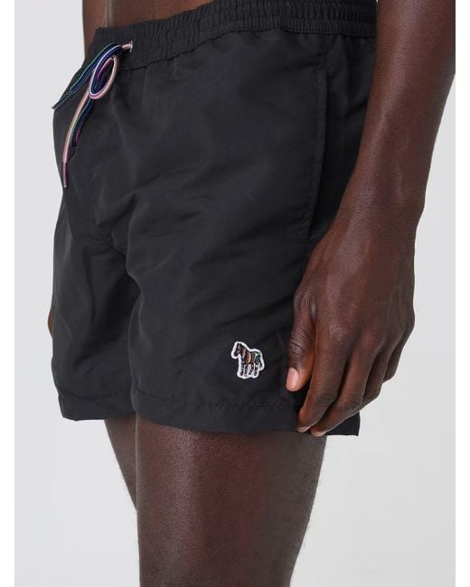 Paul Smith Blue Polyester Swimsuit With Drawstring for men