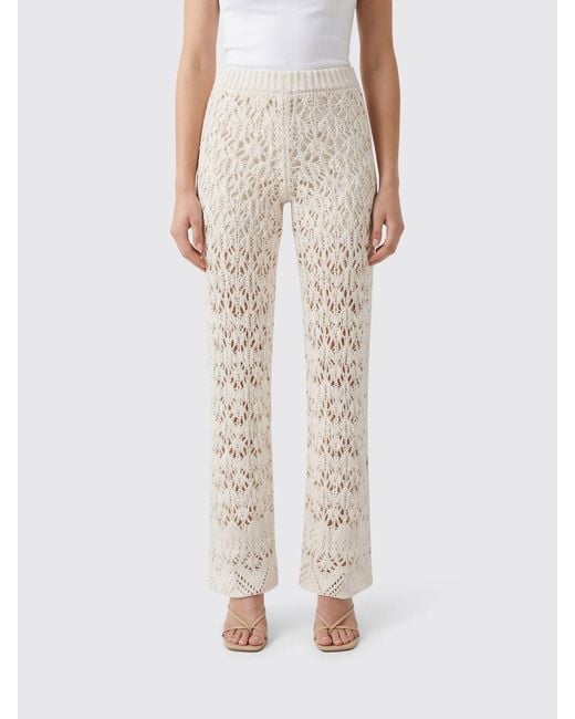 Alanui Natural Macramé Lace Trousers