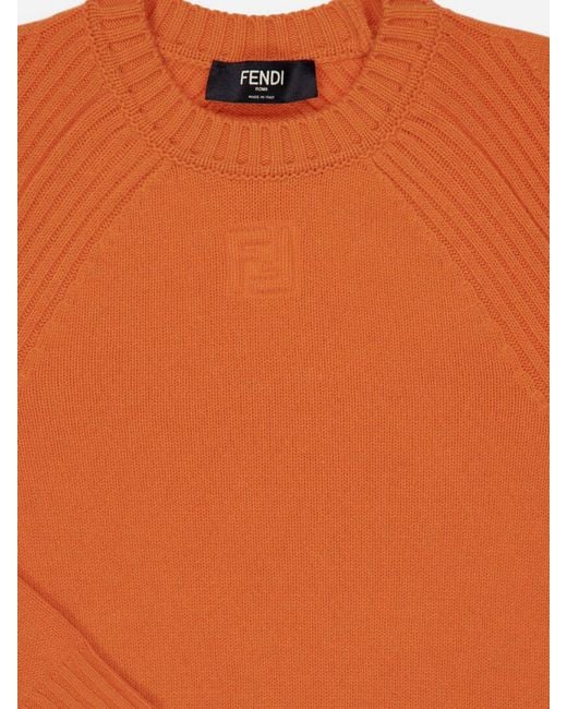 Pullover Girocollo di Fendi in Orange da Uomo