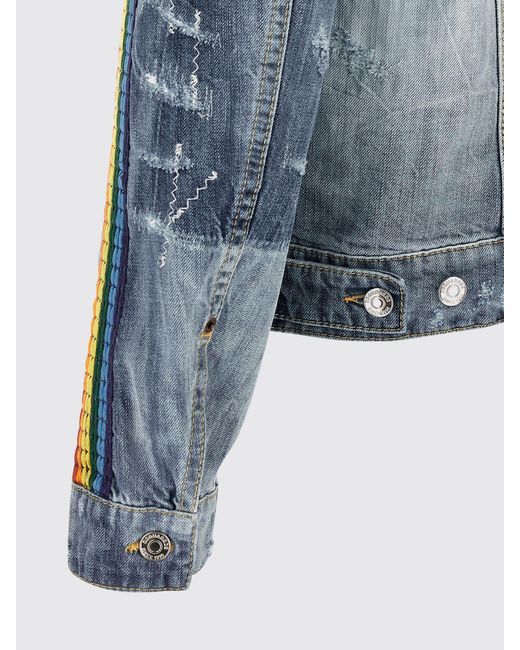 DSquared² Blue Bleached Denim Jacket for men
