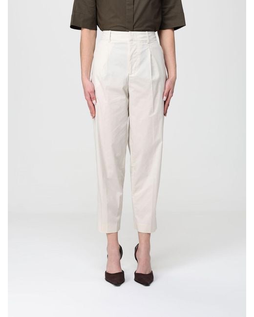 PT Torino White Classic Cotton Blend Trousers