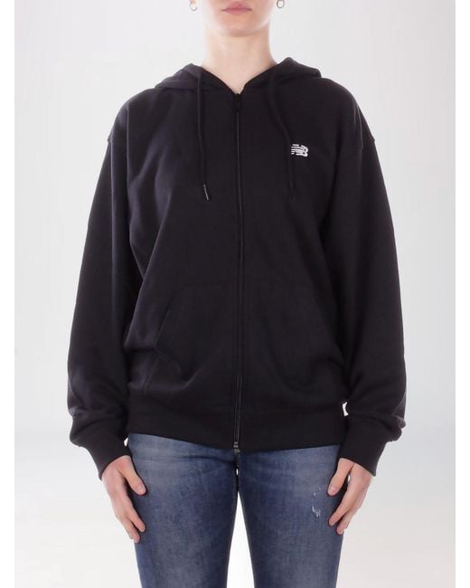 New Balance Blue Cotton Sweatshirt With Logo for men