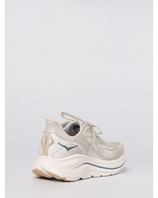 Hoka One One White Running Clifton Technical Mesh Sneakers for men