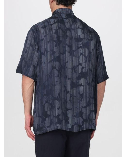 ARMANI EXCHANGE Blue Printed Viscose Casual Shirt for men