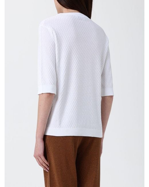 Kangra White Cotton Sweater