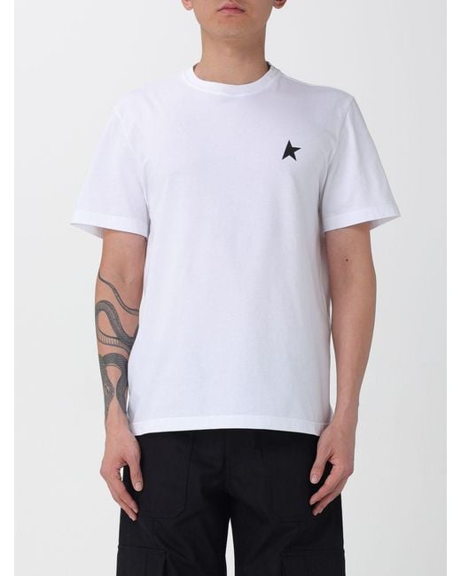 Golden Goose Deluxe Brand White Cotton Small Star T-Shirt for men