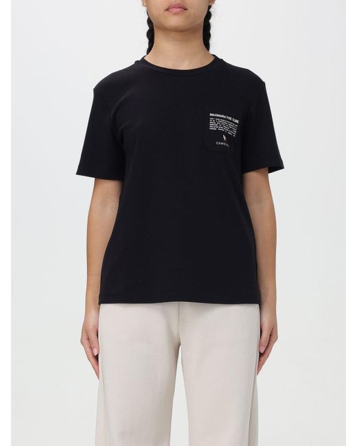 Max Mara Black Jersey T-shirt With Pocket