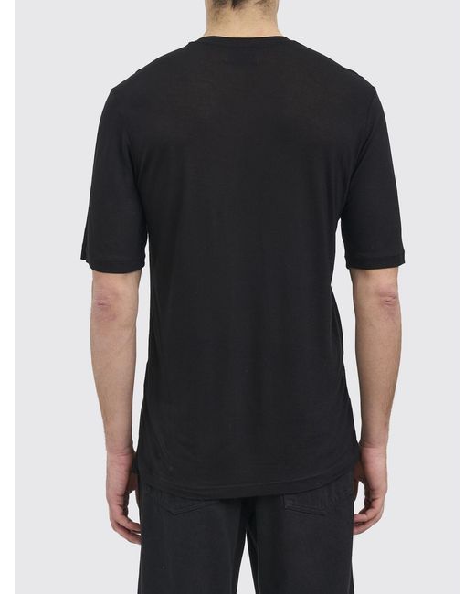 Paura Black Basic Cotton T-Shirt for men