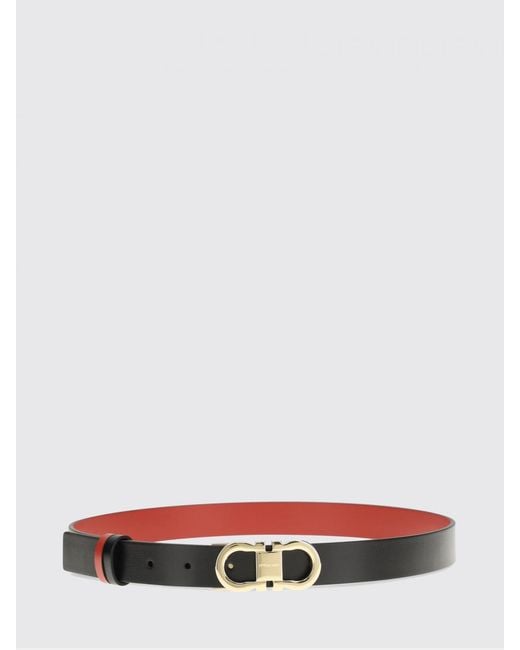 Ferragamo Black Reversible Gancini Leather Belt