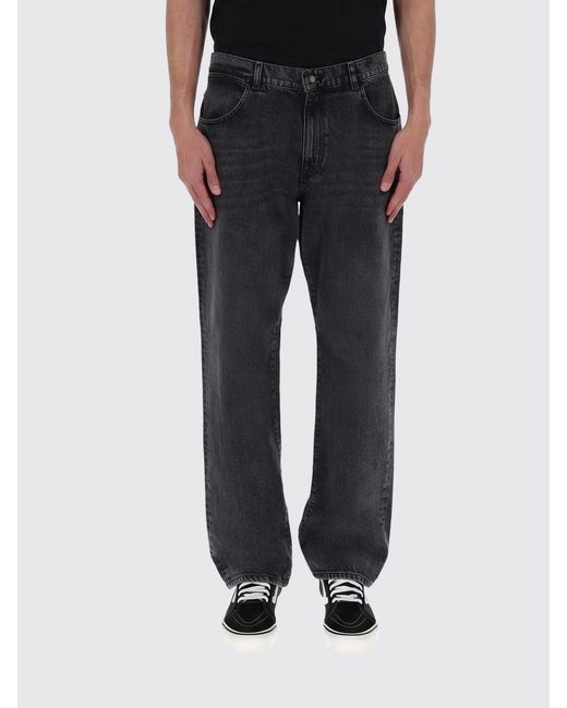 AMISH Black Denim Straight Jeans for men