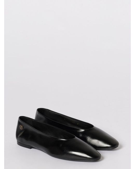 Saint Laurent White Sao Leather Ballerinas