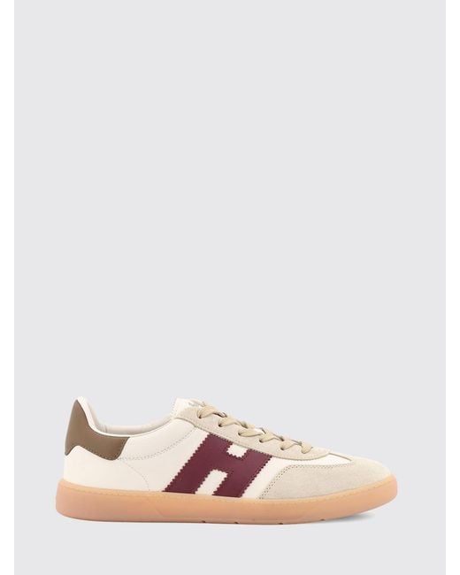 Hogan Pink Cool Leather And Suede Sneakers With H Logo And Serrated Sole for men