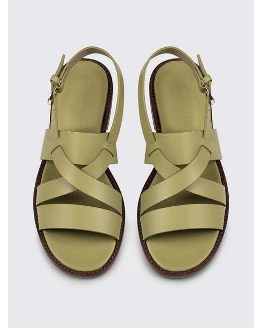 Doucal's Metallic Leather Sandal