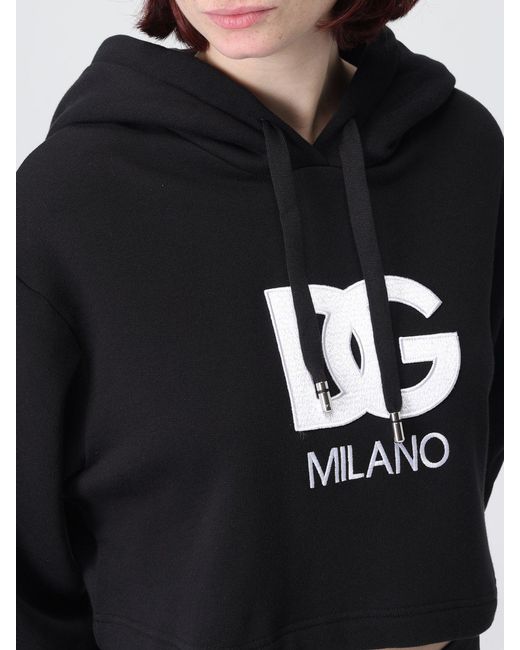 Dolce & Gabbana Black Dolce &Amp Gabbana Cotton Hooded Sweatshirt