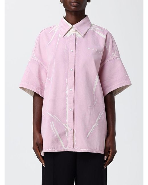 Marni Pink Cotton Casual Shirt
