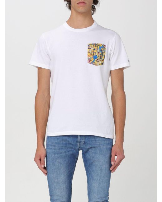 T-shirt The Simpsons x in cotone di Mc2 Saint Barth in White da Uomo
