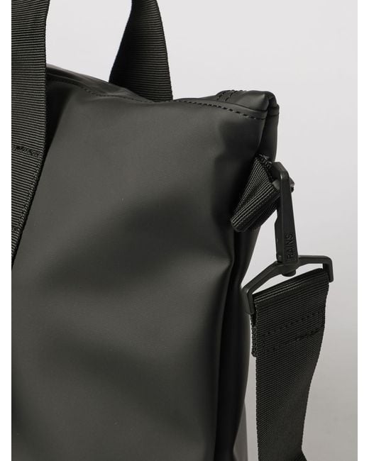 Rains Black Waterproof Tote Bag