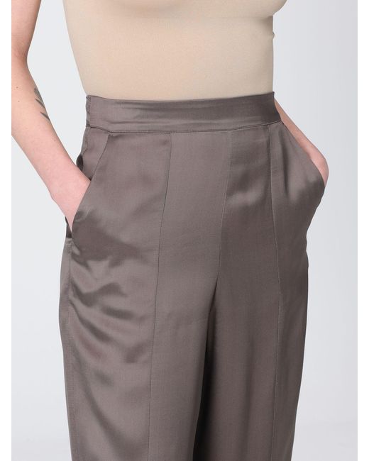 Emporio Armani Brown Satin Palazzo Trousers