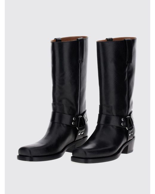 Paris Texas Black Flache Stiefeletten Damen