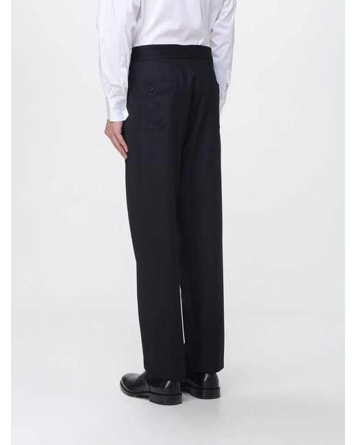 Dolce & Gabbana Blue Dolce &Amp Gabbana Classic Virgin Wool And Cotton Trousers for men
