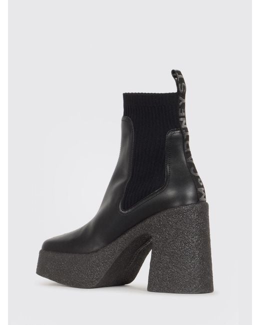 Stella McCartney Black Flat Ankle Boots