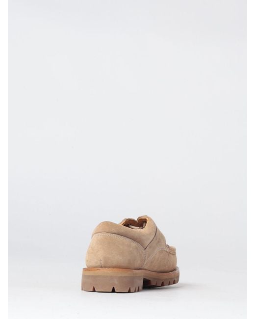 Paraboot White Thiers Suede Derby Shoes With Rubber Sole for men