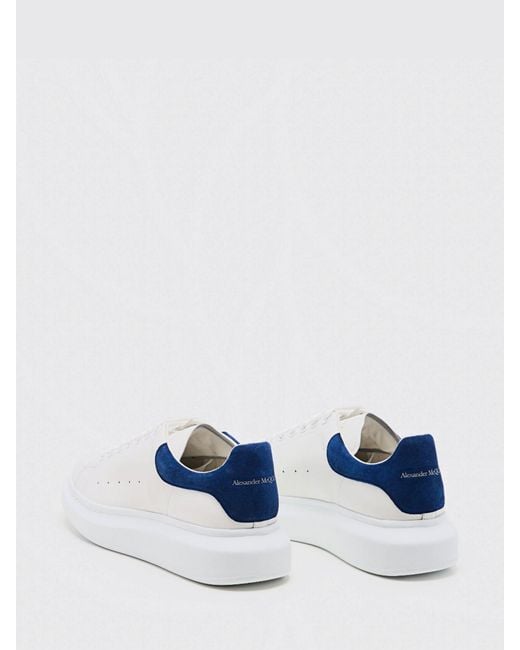 McQueen Blue Oversized Leather Sneakers for men