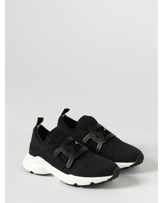 Tod's Black Kate Crochet Knit Sneakers