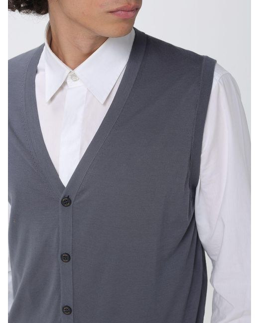 Drumohr Blue Cotton Vest for men