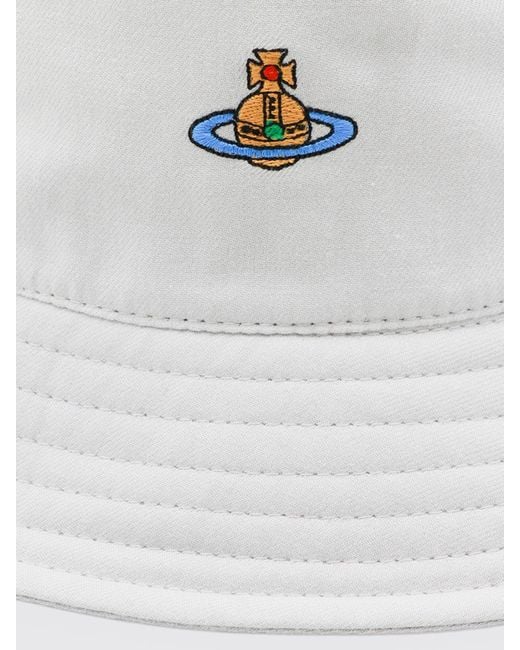 Vivienne Westwood White Cotton Twill Hat