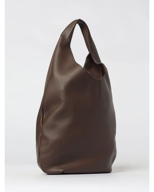 A.P.C. Brown Le Neige Grained Leather Bag