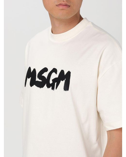 T-shirt MSGM pour homme en coloris White