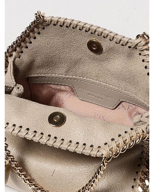 Stella McCartney Natural Falabella Micro Crackled Synthetic Suede Bag