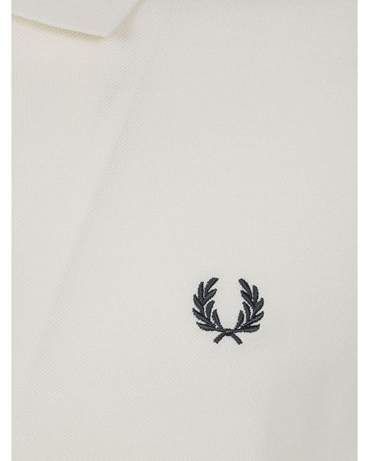 Fred Perry Natural Cotton Polo Shirt With Logo for men