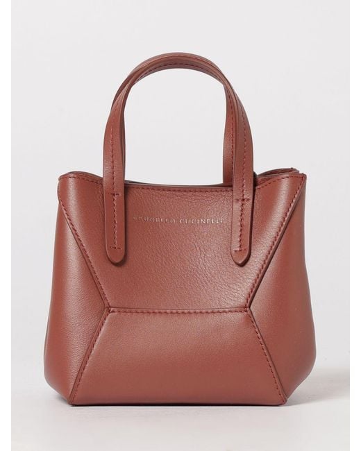 Brunello Cucinelli Pink Bc Duo Mini Calfskin Leather Bag