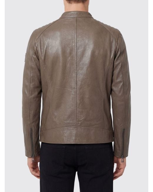 Belstaff Brown V Racer 2.0 Motor Leather Jacket for men